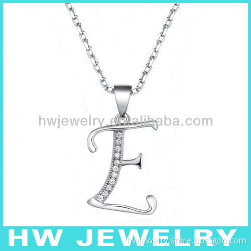 HWPE14571, letter pendant, cz charms, silver pendants,
